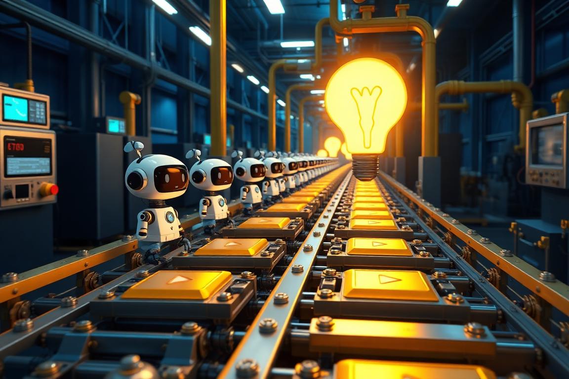 Dây chuyền nhà máy AI của 8386 Digital biến bóng đèn ý tưởng thành các nút phát video mạ vàng